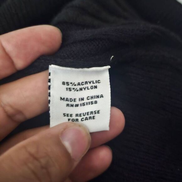 525 America Cable Knit Half Zip Pullover Sweater Black XS - Picture 7 of 7